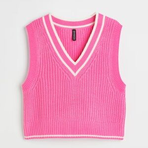 H&M Pink V-Neck Sweater Vest